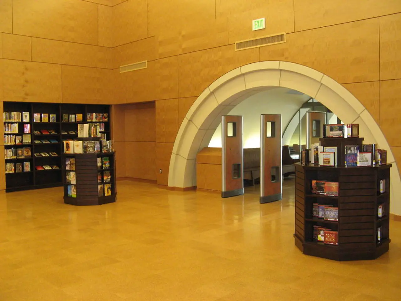 In this picture I can see the inside view of a building and I can see the floor, on which there are...