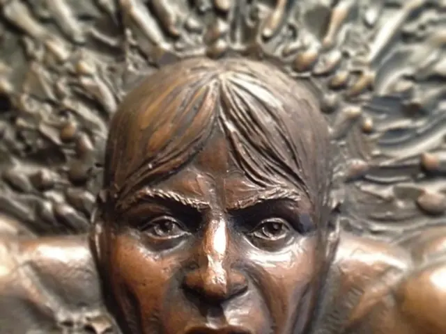 Skilled artisan Masashi Miyazawa delicately engraves detailed symbols utilizing ancient methods