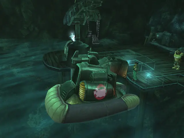 This is an animation in this image there are two toys and some rocks. In the center there are some...