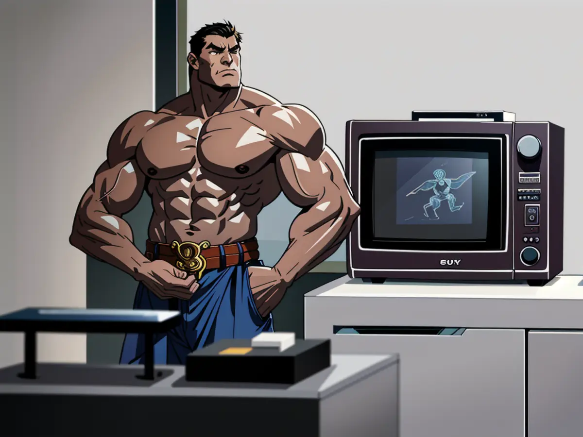 The initial Trinitron color TV model from Sony Corporation, recognized as their first original creation of this kind, is showcased in the A Trinitron KV-1310 color television, Sony Corporation's initial self-developed Trinitron model, is showcased at the